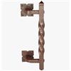 effedielle Maniglione forgiato zancato finitura ruggine per porta, portone ∅ 16x250 mm. completo di viti di fissaggio FA775