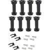 puntoluceled 8 Piedini Regolabili per Mobili da Cucina 12 cm Nero - Gambe per zoccolo con clip di fissaggio