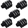 Heyiarbeit 5pcs 6.35mm PCB Montaggio a Pannello 6 Pin Femmina Audio Jack Jack Presa Stereo Connettore per Telefoni Audio Video Apparecchiature Giocatori Tono Nero