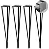 Generic Gambe Per Tavolo 45/60/72 Cm Altezza Gambe Per Mobili In Ferro 4 Pezzi Gambe Per Scrivania Da Bar Per Tavolino Da Caffè Tavolo Da Pranzo Panca Sedia(Black,60cm)