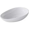 doporro Lavabo da Appoggio Ovale 59,8x36x14 cm per Bagno, Lavamani da Bagno