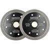 DT-DIATOOL Disco Diamantato 2 Pezzi 105 mm x 20 mm/16 mm Lama Della Sega con Mesh Turbo per Porcellana Piastrella Marmo Ceramica Granito