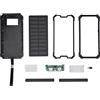 Beufee Caricabatterie Solare, Caricabatterie Wireless Portatile da 20000 MAh con Batteria Solare USB Per Batteria Esterna Per Telefoni Cellulari(Nero)