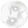 FONDOTIN Paralume Doppio Foro in Vetro Trasparente a Forma di Sfera Soluzione Elegante e Moderna per Lampade E27 per Illuminazione e Decorazione della Casa