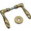 Generic Sevenitalia Maniglia porta Ottone Lucido Modello 204R21 - BG5204 ROSETTA FORO CHIAVI
