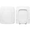 HYDRO HOME Tavoletta Wc TI-UNO POZZI GINORI Come Originale, Copriwater In Legno Rivestito Con 2 mm Di Resina, Tavoletta Wc Con Cerniere Fissaggio Dall'alto MADE IN ITALY