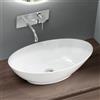 Mai & Mai Lavabo da Appoggio 62.5x34.5x17.5cm, Lavandino Bagno Ovale Colossum807 Lavabo da Marmo Fuso Biano