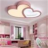 AHQX Lampadario Cameretta Bambini Lampada Da Soffitto A LED Telecomando Dimmerabile Paralume Acrilico Plafoniere Camera Da Letto Plafoniera Moderna Camerette Camera Dei Bambini Lampadario Rosa Love Heart