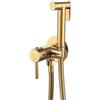FQYEP Doccino Bidet Per Wc Con Miscelatore Maniglia Singola Ottone Spruzzatore Portatile Per Bidet Acqua Calda E Fredda Multifunzione oro