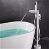 XDSMB Rubinetto a Cascata per Vasca da Bagno Freestanding con Doccetta Rotazione 360° Miscelatore Vasca da Bagno,Bianco