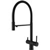 XJTNLB Miscelatore Cucina 3 Vie Acciaio Inox Nero Rubinetto Tre Vie con Doccetta Estraibile Miscelatore Cucina con Doccetta Estraibile