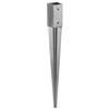 BK SHOP 4 supporti per pali di ancoraggio, 101 x 750 mm, ancoraggio per pali in acciaio zincato da 2 mm, ancoraggio a terra per pali in legno, per terrazze e recinzioni