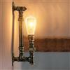 LEDSone Lampada da parete vintage industriale per tubi dell'acqua, in metallo retrò, stile rustico Steampunk, per la decorazione domestica. Rame spazzolato