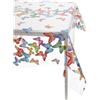 Casatessile Tovaglia Trasparente plastificata Italiana Cristallo Fantasia Tovaglia PVC Plasticata Esterno - VAR. 6, 4 posti 140X140 cm.