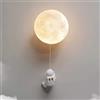 ZHNPJE Lampada da parete a LED a forma di luna per camera dei bambini applique da parete astronauta lampada da parete nordico moderno per bambini accessorio di illuminazione da parete per camera da letto con