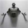 CHJJZXBF Scultura da Parete con Personaggio Astratto, Scultura con Figura Astratta 3D Attraverso la Figura da Parete, Statua Creativa dell'uomo rampicante di Arte della Parete, Artigianato,B