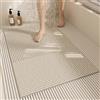 Z·Bling Tappetino Doccia Antiscivolo 60x80cm,Tappeto Doccia in Luffa,Tappetino Vasca Senza Ventose,Tappeto Bagno con Fori di Drenaggio,Motivo Geometrico E