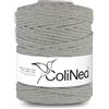 ColiNea, cordoncino in cotone con anima in cotone, intrecciato, 5mm, 100m (Grigio, 200m)
