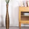 Leewadee Vaso Oro Decorativo Per Fiori O Pampas Da Interno Da Terra, Alto 85 cm, Resina