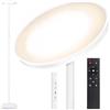 OUTON Lampada da Terra LED, 30W/3000LM 126 LED Lampada da Pavimento Moderna, 3000K-6500K Dimmerabile con Controllo Remoto e Tocco, Timer 1H, Piantane da Salotto per Soggiorno Ufficio (Bianco)