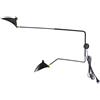 WVIVW 2 Luci Lampada da Parete Moderna con Braccio Lunga Regolabile Metallo Applique da Parete Interno Classico con Spina Interruttore Cavo Luce da Muro Retro Industriale Design Camera da Letto E27 Nero