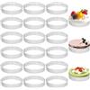 Pilikoll 18PCS Ø10cm Cerchio per Pasticceria Anelli da Dessert Rotondi | per Crostate Pasticceria Mini Torte Pizze Muffin,Crostata Microforato in Acciaio Inox 430,Perforato Stampo Rotondo