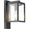 QAZQA charlois - Lanterna da parete Industriale - 1 luce - L 14 cm - Nero - Industriale - Illuminazione esterna