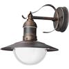 Lindby Applique LED da esterni (Moderno) colore Marrone, in Acciaio Inox lampadina inclusa applique lampada outdoor per facciata/parete