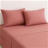 MAXIME MAISON - Completo Lenzuola Una Piazza e Mezza in Cotone Made in Italy, Set Lenzuola 1 Piazza e Mezza con Federa, Biancheria da Letto Certificata Oeko Tex Standard 100 (Cipria Polvere)