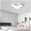 WYMI LED Lampada Da Soffitto Per Bambini Creativo Plafoniera Topolino 27W 2000Lm Cartone Animato LED Lampada Da Soffitto Moderna Camera Da Letto Plafoniera Dimmerabile 3000K 4500K 6000K 48*40*5CM ,Bianca