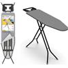 HYTAMA TOOLS - Asse da Stiro BRAVA 33x110cm In Acciaio con Leva Pieghevole, Salvaspazio con Poggiaferro, Piedi Antiscivolo, Regolabile, Rivestimento 100% cotone Sottotessuto in schiuma di alta qualità
