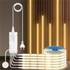 CHNMALITAI Striscia LED COB da 12V,6 pezzi,luce bianca calda,con dimmer a contatto e a mano,per armadio,vetrina,cucina (1M, Bianco Caldo)