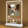 SLIDE Lampada Targa Spotify personalizzata in Plexiglass NEW 2026 con dedica e base a scelta. Foto e Codice personalizzati con cantante e titolo canzone. Idea Regalo San Valentino