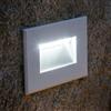 MAKA change your life quality MAKA Segnapasso LED da Incasso 503, Luce di Cortesia 4.5W 320 Lumen per Parete, Faretto Esterno IP65 Bianco Asimmetrico, Lampada da Muro per Scale e Corridoi, Illuminazione Led (6500K, luce fredda)