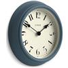 Jones Clocks® Frieze Orologio a parete | Piccolo elegante orologio rotondo classico | 23cm | Vecchia barca blu | Un bel design ideale per cucina, soggiorno, camera da letto, spazi grandi o piccoli
