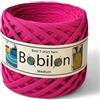 Bobilon Fettuccini Zpagetti - Filati per maglieria, 7-9 mm, filato per maglieria, filato a T biologico, filato a T per macramè, filato 100% cotone, filato jersey rosa caldo