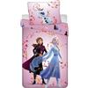 sarcia.eu DISNEY Frozen Viola Lenzuola DOPPIO LATO in cotone con cerniera per bambini, 100% COTONE 140x200cm+60x80cm OEKO-TEX (B)