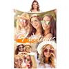 Gudina Coperta personalizzata con foto di testo. con 1-9 collage di foto. di flanella per la famiglia, il compleanno, il regalo di nozze, si adatta al divano, al divano, alla camera da letto-120cmX200cm