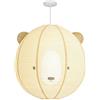GUANSHAN Lampada a sospensione in carta artistica con animali creativi 3D Lampada a sospensione in carta con orso volpe Lampada a sospensione Lampada a sospensione decorativa per camera da letto