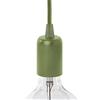 AMARCORDS - Portalampada E27 vintage in metallo edison retro per lampada a sospensione. Stile industrial finitura KAKI