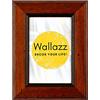 Wallazz Cornice Portafoto in Legno Pregiato - Made in Italy - Vetro Sintetico Infrangibile Crilex - Disponibile in Diverse Varianti - Design Italiano e Qualità Artigianale, 18x24cm Noce