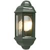 Konstsmide Lanterna da parete a LED per esterni, semiguscio in stile rustico, verde