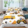 Homemissing Costruzioni Veicoli Copripiumino Macchinario Specializzato Trapunta Copertura Macchinari Pesanti Auto Biancheria Da Letto Set Per Bambini Ragazzi Attrezzature Camion Copriletto Copriletto Ultra