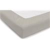 PENSIERI DELICATI Lenzuolo Singolo 90x200 cm, Lenzuolo Sotto 1 Piazza in Tinta Unita con Angoli +25 Realizzato 100% in Cotone, Made in Italy, Colore Panna
