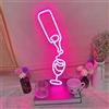 HFHungkeong Insegna al Neon LED Bar Beer per Decorazione di Sfondo Parete o Finestra, Luce Artistica Decorativa al Neon Rosa Dimmerabile in Acrilico per Casa Pub Bar Studio, Regali per Feste di