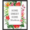 MG Design Cornice 50x60 cm - colore Nero, in legno, con vetro acrilico - da appendere in verticale o in orizzontale, senza sfondo, per foto, poster, puzzle