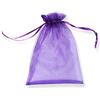 PLECUPE 100 Pezzi Trasparente Organza Bag Sacchetti Bustine, 13x18cm (5x7 Pollici) Sacchettino Sacchetto Coulisse Porta Sacchettini di Matrimonio - Purple#2