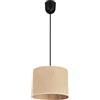 Light Home LH Light-Home Juta Lampadario a Sospensione - Lampade a Sospensione in Metallo con Paralume Moderno - E27 - P 1-Luce 20 cm - Nero Base e Juta
