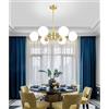 HWSY Lampada a Sospensione Moderno Vintage, 12 Teste, Oro, 64 cm, 92 cm, 10720 Lumen, A++