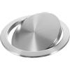 HuangguiyuanV Coperchio rotondo per bidone della spazzatura, in acciaio inox, da incasso, con coperchio basculante, per cucina e bagno